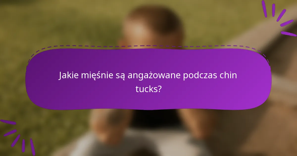 Jakie mięśnie są angażowane podczas chin tucks?